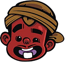 Logo Cepot4D, stylized yellow and black text with gambling theme